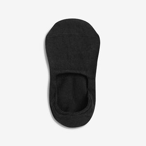 Black Invisible Trainer Socks Five Pack