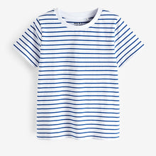 Load image into Gallery viewer, White Stripe 100% Cotton T-Shirt (3-12yrs)
