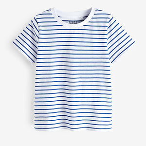 White Stripe 100% Cotton T-Shirt (3-12yrs)