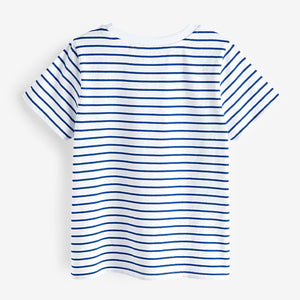 White Stripe 100% Cotton T-Shirt (3-12yrs)