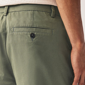 Sage Green Straight Fit Stretch Chinos Shorts