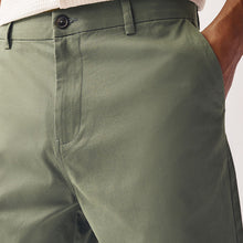 Load image into Gallery viewer, Sage Green Straight Fit Stretch Chinos Shorts
