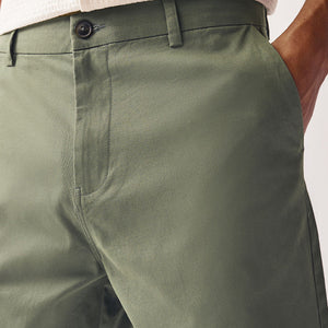 Sage Green Straight Fit Stretch Chinos Shorts