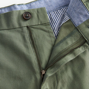 Sage Green Straight Fit Stretch Chinos Shorts