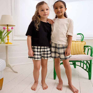 Black/White Woven Check Pyjamas 2 Pack