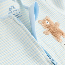 Load image into Gallery viewer, Blue Bear Baby Footless Zip 100% Cotton Sleepsuits 3 Pack
