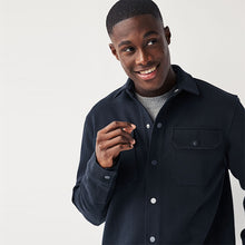 Load image into Gallery viewer, Navy Blue Popper Shacket
