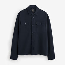 Load image into Gallery viewer, Navy Blue Popper Shacket
