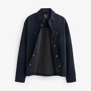 Navy Blue Popper Shacket