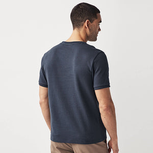 Blue Textured T-Shirt