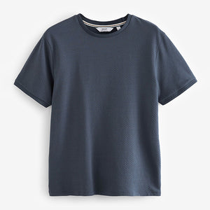 Blue Textured T-Shirt