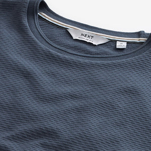 Blue Textured T-Shirt