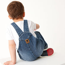 Load image into Gallery viewer, Mid Blue Denim Slouch Dungarees (3mths-6yrs)
