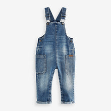 Load image into Gallery viewer, Mid Blue Denim Slouch Dungarees (3mths-6yrs)
