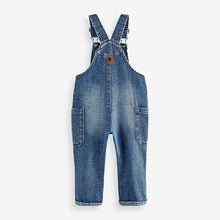 Load image into Gallery viewer, Mid Blue Denim Slouch Dungarees (3mths-6yrs)
