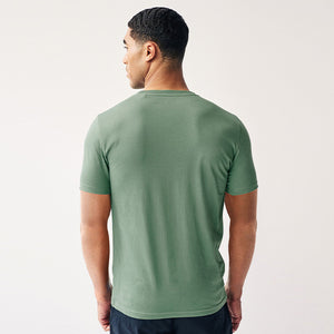 Green Light Slim Fit Essential 100% Cotton Crew Neck T-Shirt