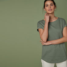 Load image into Gallery viewer, Khaki Cap Sleeve T-Shirt
