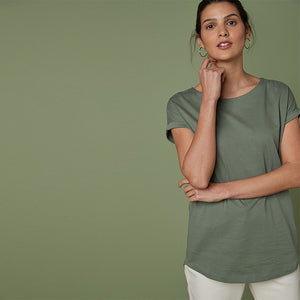 Khaki Cap Sleeve T-Shirt