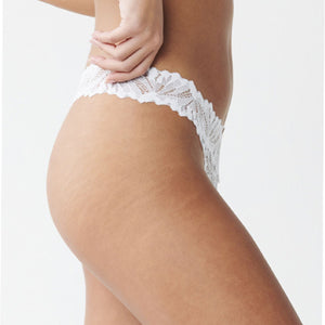 White Thong Comfort Lace Knickers