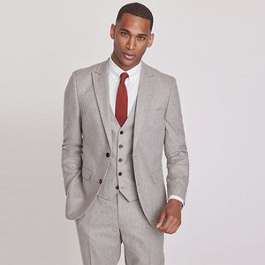 Light Grey Flannel Suit Waistcoat