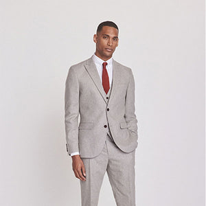 Light Grey Flannel Suit Waistcoat