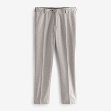 Load image into Gallery viewer, Taupe Slim Fit Wool Blend Donegal Suit: Trousers
