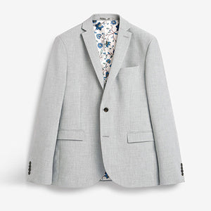 Skinny Light Grey Motion Flex Stretch Suit: Jacket