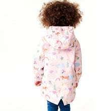 Load image into Gallery viewer, Pink Unicorn Shower Resistant Printed Cagoule Jacket (3mths-6yrs)
