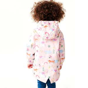 Pink Unicorn Shower Resistant Printed Cagoule Jacket (3mths-6yrs)