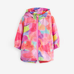 Pink Shapes Shower Resistant Printed Cagoule Jacket (3mths-6yrs)