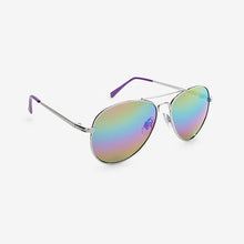Load image into Gallery viewer, Silver Aviator Style Sunglasses
