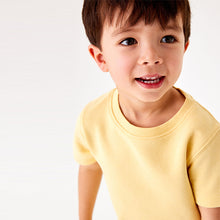 Load image into Gallery viewer, Yellow Plain Sweat T-Shirt And Shorts Set (3mths-6yrs)
