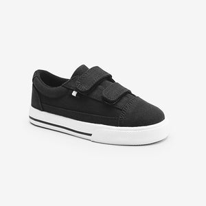 Black Strap Touch Fastening Shoes (Younger Boys)