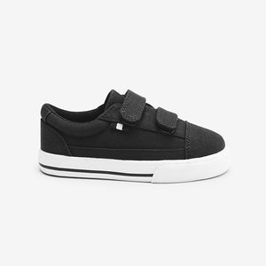 Black Strap Touch Fastening Shoes (Younger Boys)