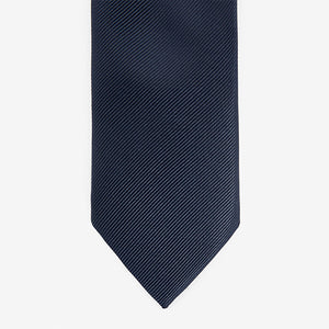 Navy Blue Slim Twill Tie