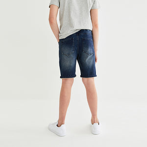 Dark Blue Jersey Denim Shorts (3-12yrs)