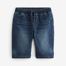 Load image into Gallery viewer, Dark Blue Jersey Denim Shorts (3-12yrs)
