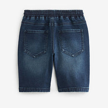 Load image into Gallery viewer, Dark Blue Jersey Denim Shorts (3-12yrs)
