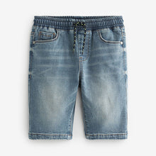 Load image into Gallery viewer, Light Blue Regular Fit Jersey Denim Shorts (3-12yrs)
