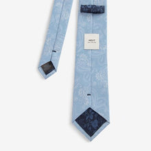 Load image into Gallery viewer, Light Blue Tie Pocket Square And Lapel Pin Set
