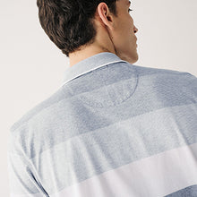 Load image into Gallery viewer, Blue Marl Stripe Polo Shirt
