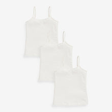 Load image into Gallery viewer, Cream 3 Pack Elastic Strappy Cami Vests (1.5-12yrs)
