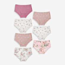 Load image into Gallery viewer, Pink Floral 7 Pack Hipster Briefs (3-12yrs)
