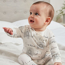 Load image into Gallery viewer, White Character Baby Sleepsuits 3 Pack (0-2yrs)

