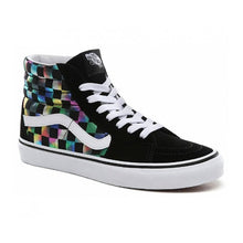 Load image into Gallery viewer, VANS SK8-HI IRIDESCENT CHECK SHOES
