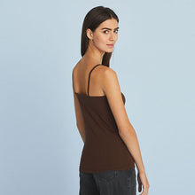 Load image into Gallery viewer, Chocolat Brown Thin Strap Vest
