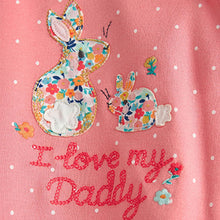 Load image into Gallery viewer, Pink Bunny Daddy Family Sleepsuit (0-18mths)
