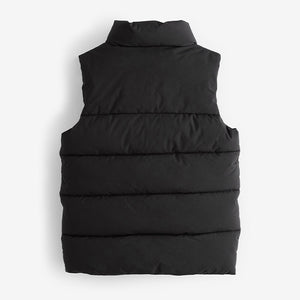 Black Padded Puffer Gilet (3-16yrs)