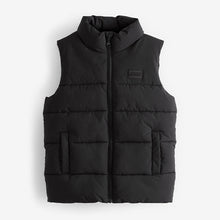 Load image into Gallery viewer, Black Padded Puffer Gilet (3-16yrs)
