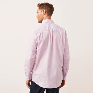 Pink Bengal Stripe Easy Iron Button Down Oxford Shirt